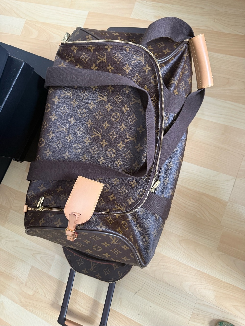 Louis Vuitton Monogram Canvas Brown & Tan Carry-On Duffle
